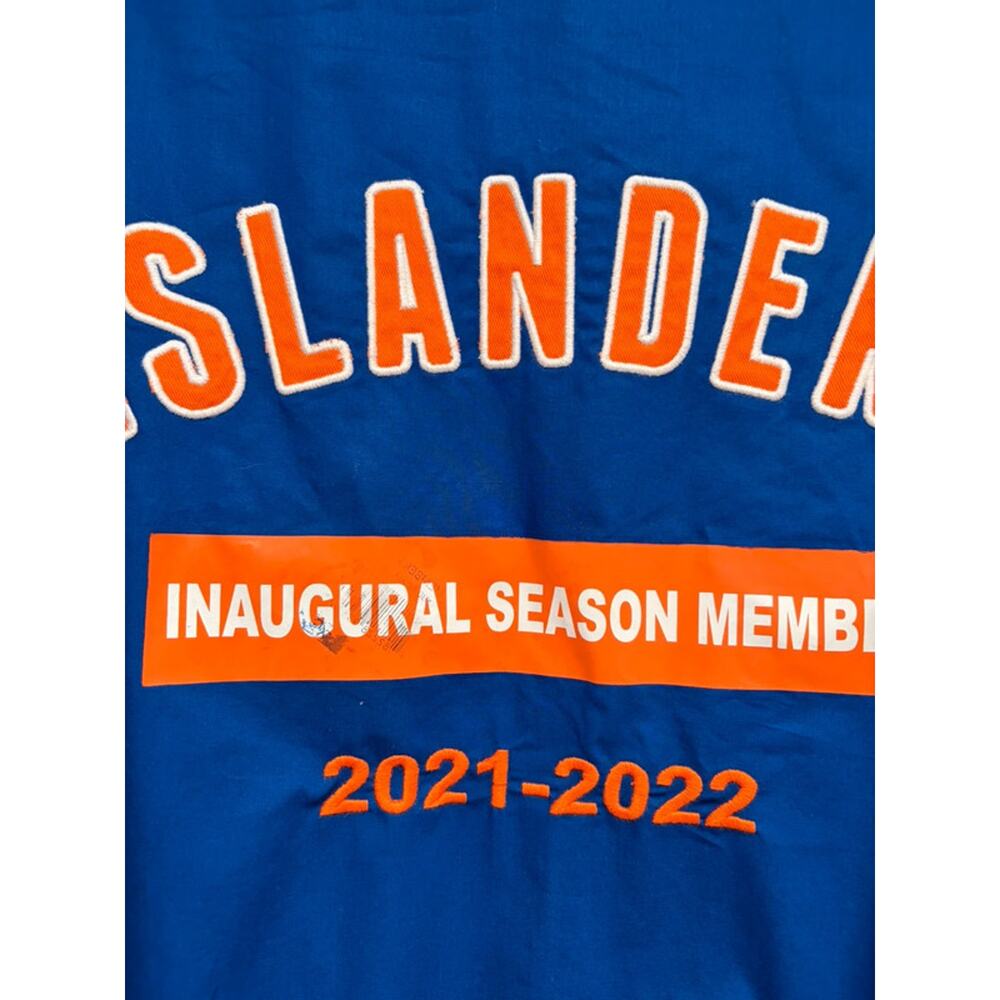 Members Only NY Islanders Jacket XL NHL 2021 Inaugural Season Blue NWT Hockey - Picture 4 of 16